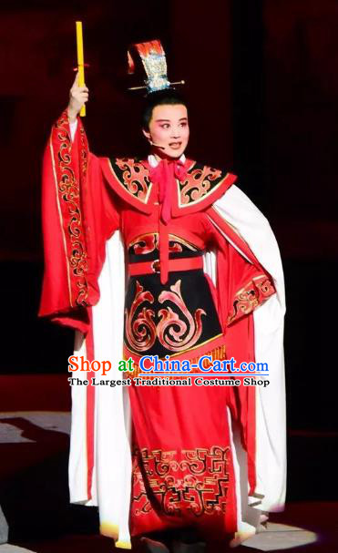 Xi Ma Qiao Chinese Yue Opera Xiaosheng Liu Wenlong Costumes Apparels and Headwear Shaoxing Opera Young Male Garment