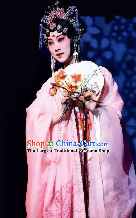 Chinese The Purple Hairpin Kun Opera Rich Lady Costumes and Hair Accessories Peking Opera Hua Tan Garment Pink Dress Huo Xiaoyu Apparels