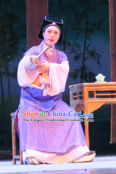 Chinese Yue Opera Niche Physician Chen Shigong Costumes and Headwear Ren Heart Medicine Shaoxing Opera Young Male Xiaosheng Apparels Garment