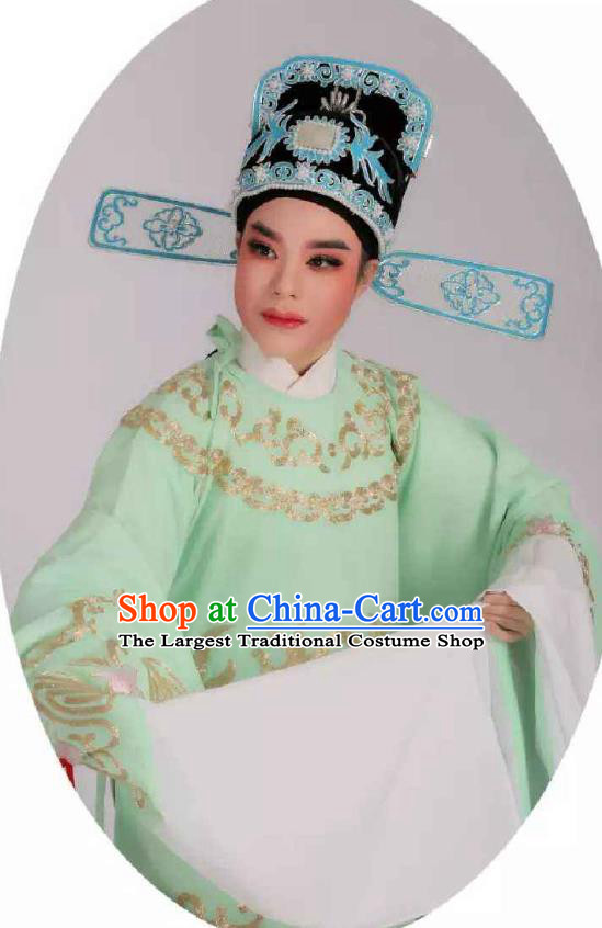Hua Zhong Jun Zi Chinese Yue Opera Scholar Li Fengming Apparels and Headwear Shaoxing Opera Official Garment Young Man Costumes