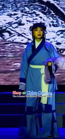 Chinese Yue Opera Wa Wa Sheng Costumes and Hair Accessories Shaoxing Opera Tian Dao Zheng Yi Garment Young Boy Apparels