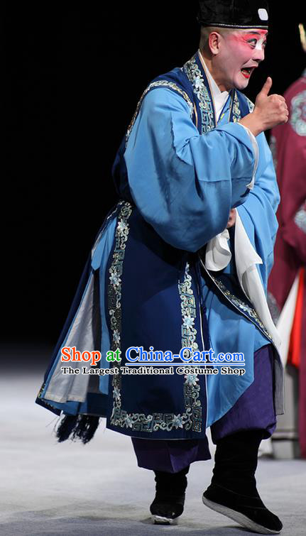 Dream of Red Mansions Chinese Kun Opera Chou Role Apparels Garment Costumes and Headwear Kunqu Opera Clown Clothing