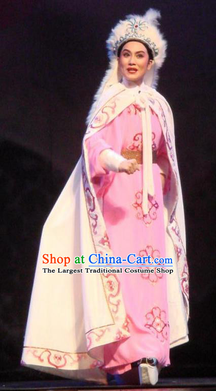 Chinese Shaoxing Opera Nobility Childe Garment Classical Yue Opera Desert Prince Luo Lan Apparels Xiao Sheng Costumes and Hat