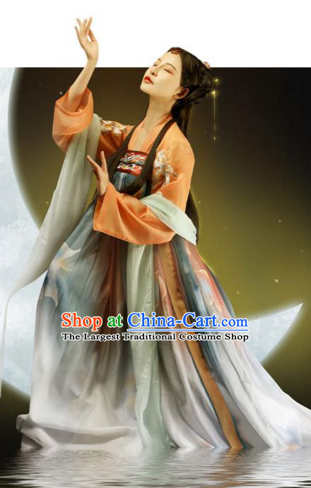 Ancient Chinese Palace Lady Hanfu Dress Traditional Court Princess Apparels Tang Dynasty Historical Costumes