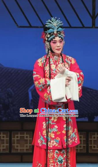 Chinese Ping Opera Hua Tan Actress Apparels Costumes and Headdress Zhen Zhu Shan Traditional Pingju Opera Young Female Wang Sanqiao Dress Garment