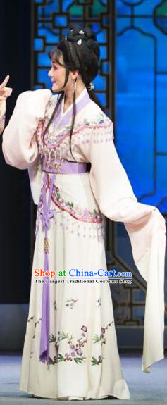 Chinese Shaoxing Opera Young Lady Dream of the Red Chamber Dress Apparels Yue Opera Costumes Garment and Hair Jewelry