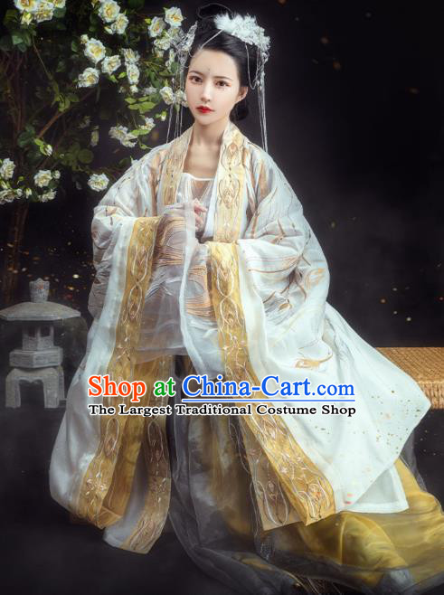 Chinese Tang Dynasty Court Princess Historical Costumes Ancient Goddess Hanfu Dress Traditional Woman Apparels