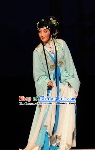 Chinese Shaoxing Opera Rich Lady The Story of Hairpin Qian Yulian Apparels Dress Costumes Yue Opera Hua Tan Actress Garment and Headpieces