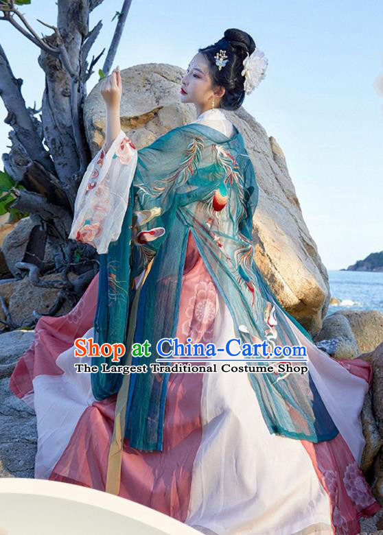 Chinese Ancient Tang Dynasty Noble Consort Historical Costumes Traditional Hanfu Dress Apparels for Women