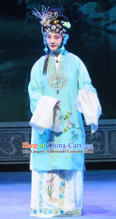 Chinese Ping Opera Xie Yaohuan Young Female Apparels Costumes and Headpieces Traditional Pingju Opera Diva Dress Garment