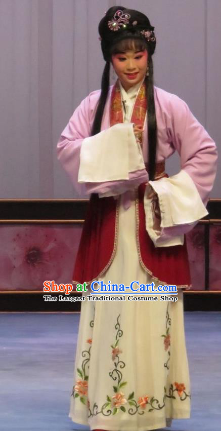 Chinese Ping Opera Young Female Fei Jie Apparels Costumes and Headpieces Traditional Pingju Opera Hua Tan Dress Actress Garment