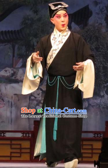 Remember Back to the Cup Chinese Ping Opera Poor Scholar Zhang Tingxiu Costumes and Headwear Pingju Opera Xiaosheng Apparels Clothing