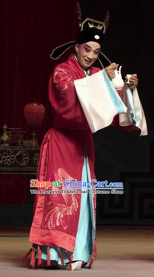 The Beautiful Courtesan Chinese Ping Opera Xiaosheng Li Jia Costumes and Headwear Pingju Opera Young Male Apparels Scholar Clothing