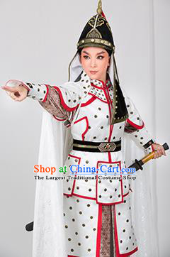 Chinese Yue Opera Young Male Garment and Hat Romance of the King Regency Shaoxing Opera Apparels General Armor Costumes