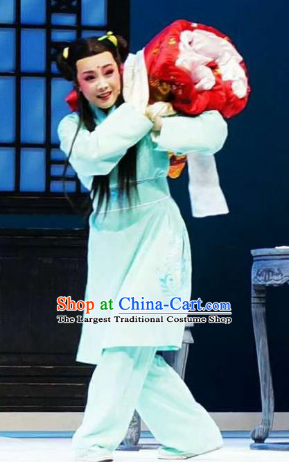 Chinese Yue Opera Wa Wa Sheng Apparels Xiang Luo Ji Costumes and Headwear Shaoxing Opera Young Boy Chang Xiaozu Garment Clothing