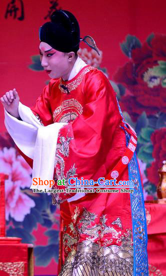 Selling Miaolang Chinese Ping Opera Xiaosheng Garment Costumes and Headwear Pingju Opera Young Male Apparels Scholar Zhou Wenju Clothing