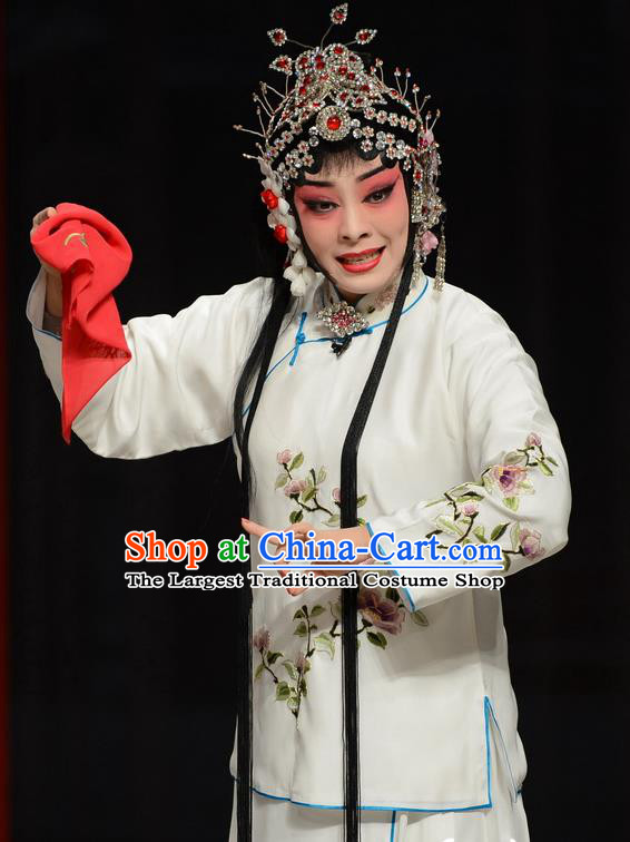 Chinese Ping Opera Huadan Xue Yaoqin Apparels Costumes and Headpieces The Oil Vendor and His Pretty Bride Traditional Pingju Opera Courtesan Dress Diva Garment