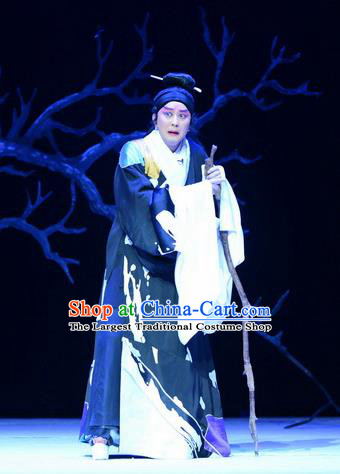 Su Qin Chinese Peking Opera Political Strategists Garment Costumes and Headwear Beijing Opera Young Man Apparels Scholar Clothing