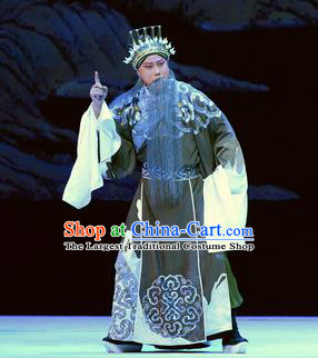 Su Qin Chinese Peking Opera Laosheng Political Strategists Garment Costumes and Headwear Beijing Opera Elderly Male Apparels Clothing