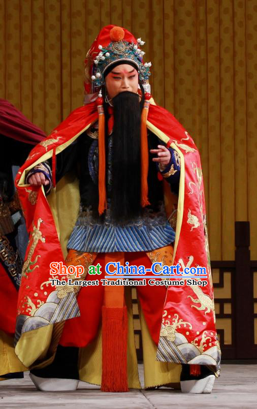 Ming Mo Yi Hen Chinese Peking Opera Laosheng Garment Costumes and Headwear Beijing Opera Distress Male Apparels Emperor Chongzhen Clothing