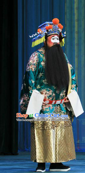 Bai Liang Guan Chinese Peking Opera Chou Garment Costumes and Headwear Beijing Opera Apparels Clown Liu Guozhen Clothing