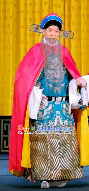 Zhu Lian Zhai Chinese Peking Opera Official Apparels Costumes and Headpieces Beijing Opera Minister Cheng Jingsi Garment Laosheng Clothing