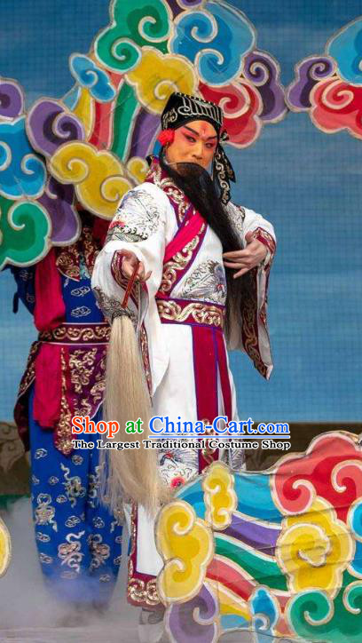 The Eight Immortals Crossing the Sea Chinese Peking Opera Elderly Male Apparels Costumes and Headpieces Beijing Opera Taoist Priest Lv Dongbin Garment Clothing