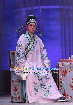 Zhuo Wenjun Chinese Peking Opera Scholar Apparels Costumes and Headpieces Beijing Opera Young Male Garment Niche Sima Xiangru Clothing