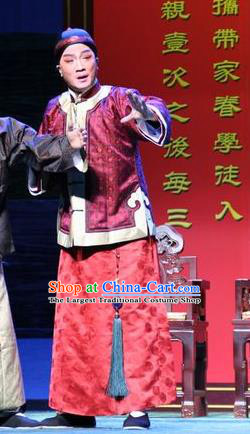 Da Sheng Kui Chinese Peking Opera Young Male Apparels Costumes and Headpieces Beijing Opera Merchant Gu Hai Garment Clothing