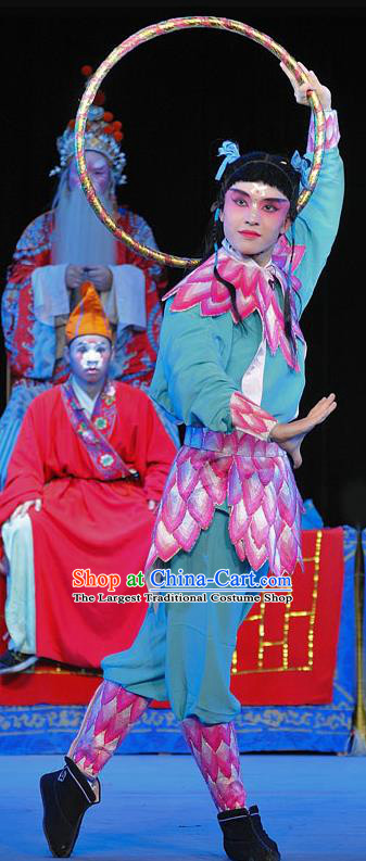 The Legend of White Snake Chinese Sichuan Opera Martial Male Ne Zha Apparels Costumes and Headpieces Peking Opera Wusheng Garment Clothing
