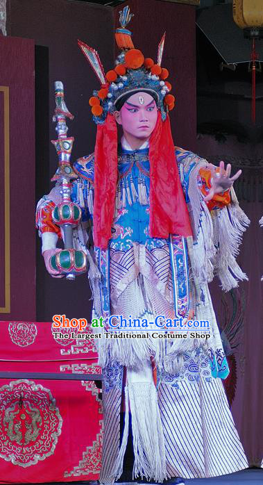 Chinese Sichuan Opera General Apparels Costumes and Headpieces Peking Opera Er Lang God Garment Martial Male Clothing