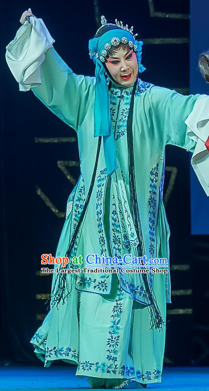 Chinese Sichuan Opera Diva Xue Yan Garment Costumes and Hair Accessories Ci Tang Chen Traditional Peking Opera Actress Dress Distress Maiden Apparels