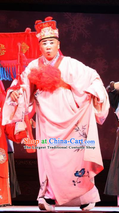 He Zhu Pei Chinese Sichuan Opera Landlord Huang Longgun Apparels Costumes and Headpieces Peking Opera Rich Man Garment Bully Clothing