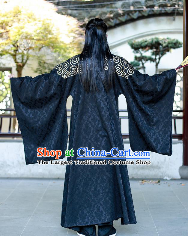 Chinese Han Dynasty Swordsman Historical Costumes Traditional Apparels Ancient Drama Prince Hanfu Clothing for Men