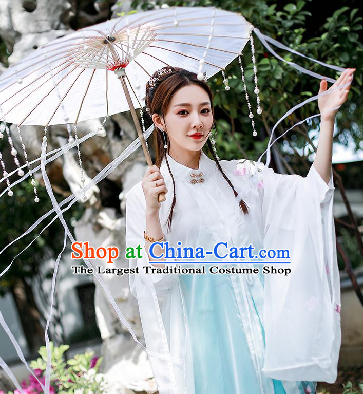 Chinese Traditional Ancient Young Lady Apparels Ming Dynasty Hanfu Dress Civilian Female Historical Costumes