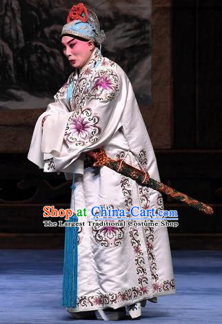 Luo Cheng Chinese Peking Opera Martial Male Garment Costumes and Headwear Beijing Opera Takefu Luo Chun Apparels Clothing