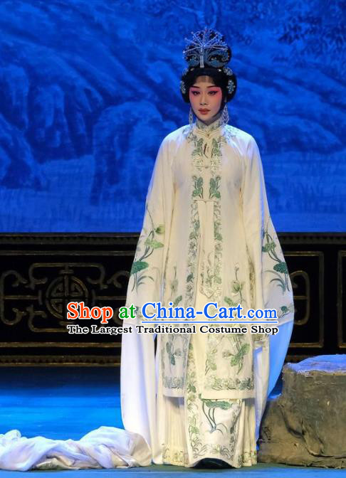 Chinese Beijing Opera Hua Tan Yang Yuhuan Apparels Costumes and Headpieces Tai Zhen Wai Zhuan Traditional Peking Opera Imperial Consort Garment Dress