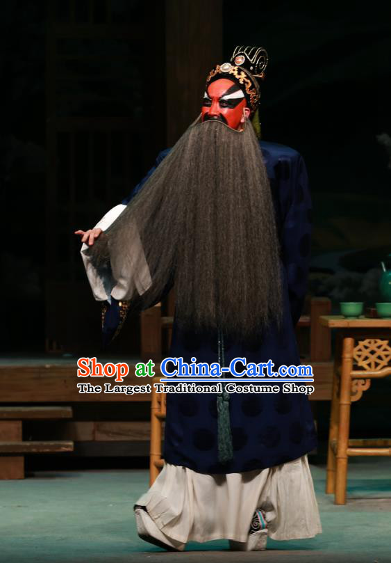 Zhen Guan Flourishing Age Chinese Peking Opera Official Wei Zheng Garment Costumes and Headwear Beijing Opera Chancellor Clothing Elderly Male Apparels