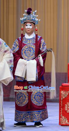 Number One Scholar Matchmaker Chinese Peking Opera Figurant Garment Costumes and Headwear Beijing Opera Apparels Court Eunuch Clothing