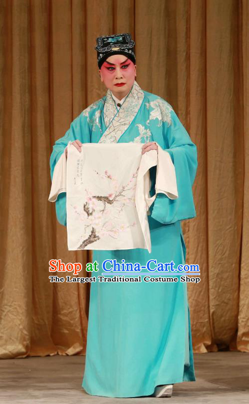 Mei Yu Pei Chinese Peking Opera Scholar Xu Tingmei Garment Costumes and Headwear Beijing Opera Xiaosheng Apparels Young Male Niche Clothing