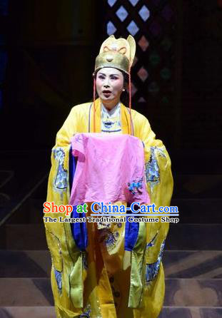 Chinese Jin Opera Empress Garment Costumes and Headdress Madam Ruyi Traditional Shanxi Opera Hua Tan Dress Queen Wu Meiniang Apparels