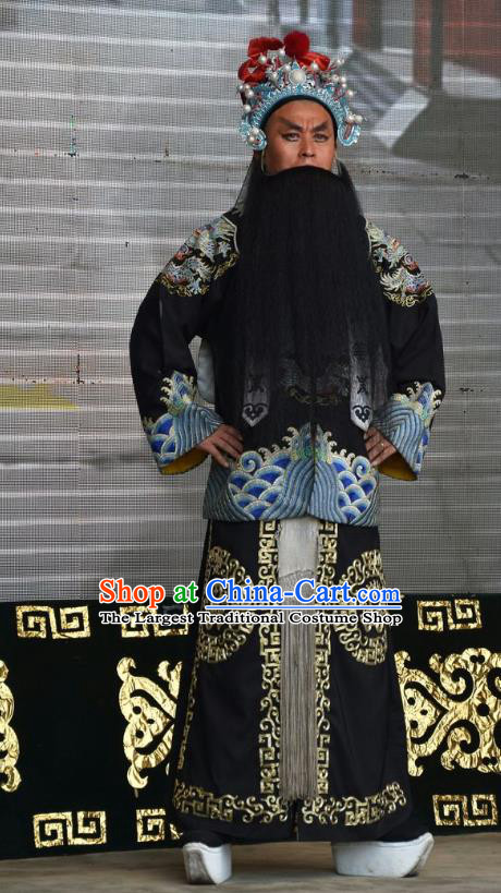 Tu Fu Zhuang Yuan Chinese Shanxi Opera Imperial Bodyguard Apparels Costumes and Headpieces Traditional Jin Opera Wusheng Garment Soldier Clothing