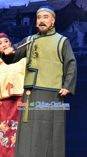 Wang Jia Da Yuan Chinese Shanxi Opera Qing Dynasty Merchant Apparels Costumes and Headpieces Traditional Jin Opera Garment Wang Chongli Clothing