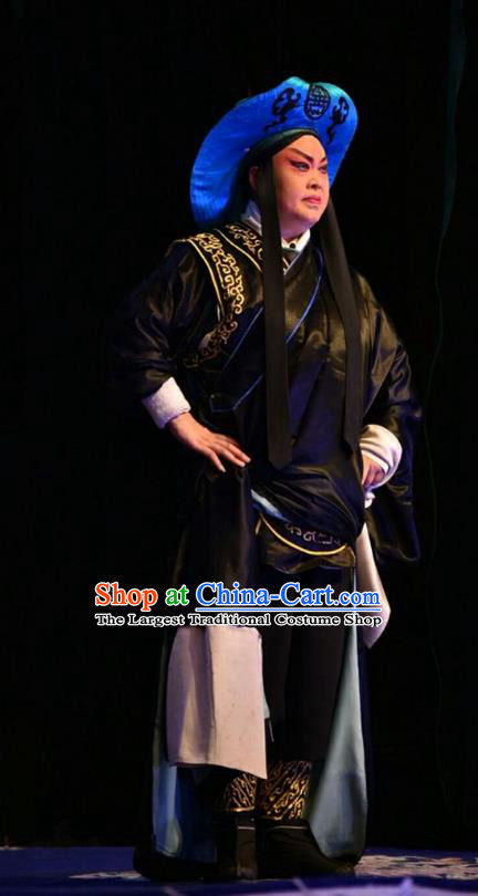 Bai Tu Ji Chinese Shanxi Opera Takefu Apparels Costumes and Headpieces Traditional Jin Opera Martial Male Garment Wusheng Liu Zhiyuan Clothing