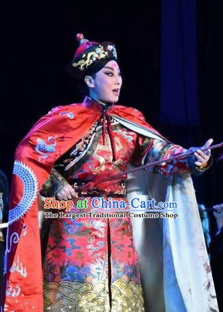 Lian Li Yu Chenglong Chinese Shanxi Opera Infante Kang Apparels Costumes and Headpieces Traditional Jin Opera Xiaosheng Garment Prince Clothing