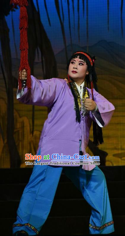 Mulan Joins the Army Chinese Shanxi Opera Young Boy Hua Mudi Apparels Costumes and Headpieces Traditional Jin Opera Wa Wa Sheng Garment Clothing
