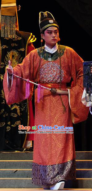 Hua Long Dian Jing Chinese Lu Opera Eunuch Apparels Costumes and Headpieces Traditional Shandong Opera Palace Official Garment Servant Clothing