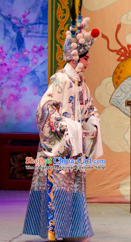 The Princess in Distress Chinese Guangdong Opera Young Male Apparels Costumes and Headpieces Traditional Cantonese Opera Wusheng Garment Yelu Junxiong Clothing