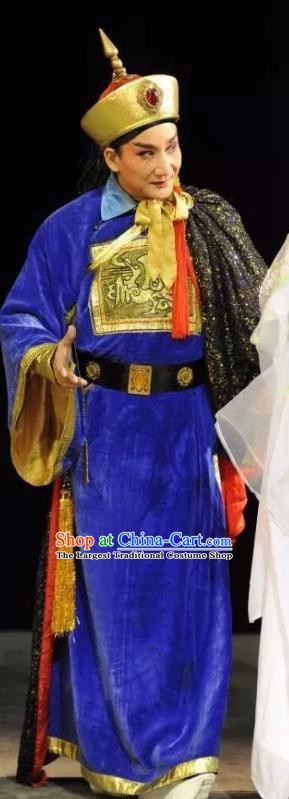 Hua Yue Ying Chinese Guangdong Opera Xiaosheng Apparels Costumes and Headpieces Traditional Cantonese Opera Garment Military Officer Lin Yuansheng Clothing