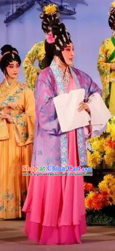 Chinese Cantonese Opera Young Female Garment Hun Qian Zhu Ji Xiang Costumes and Headdress Traditional Guangdong Opera Actress Apparels Woman Dress